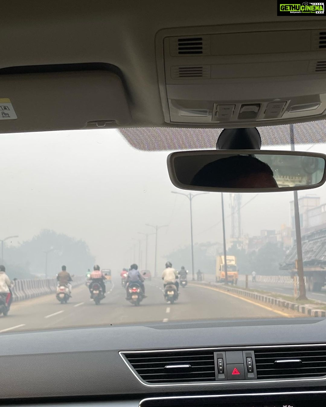 Suhasini Maniratnam Instagram - City covered in smoke. Sad state. In the name of festival and tradition. We need to put a stop to burning.