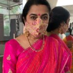 Suhasini Maniratnam Instagram – Masked up.  Poornima Bagyaraj makes these masks with a layer of vetiver.  Smells great