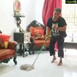 Suhasini Maniratnam Instagram - Jeyanthi takes up Brinda a challenge. Why can’t we start dancing while cleaning challenge? Remember to post your videos with the hashtags #danceandclean, #funwhilecleaning@jayanthirkv