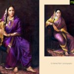 Suhasini Maniratnam Instagram - Thank you #neeta_lulla for embellishing this portrait thanks to @therrvhfoundation @gitanjali Maini of ravi varma foundation With out your support this would not have been possible