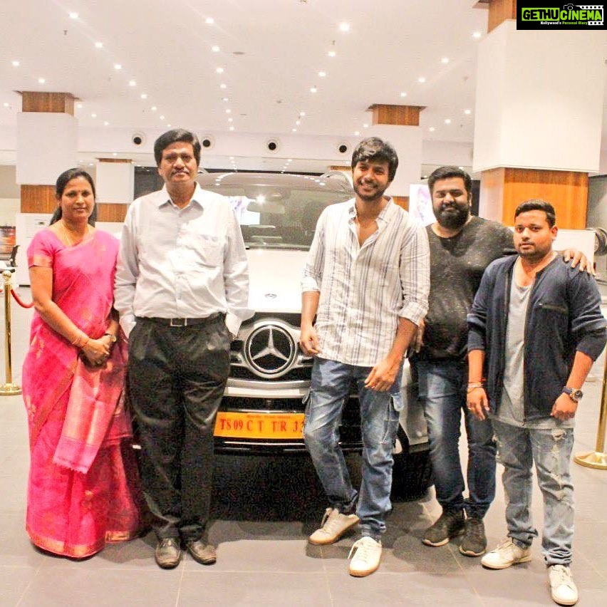 Sundeep Kishan Instagram - Thank You Amma & Dad for always being so patient with me & my choices, I know how diff it is to adapt to the uncertainties of my Proffession.. Been waiting to give you this for really Long now..Love you ❤️ PS: It was really cute watching you drive the car extra carefully Dad 😂❤️