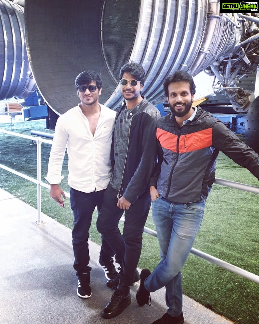 Sundeep Kishan Instagram - The boys... With a Real Rocket Behind Us... @aadarshbalakrishna @actor_nikhil