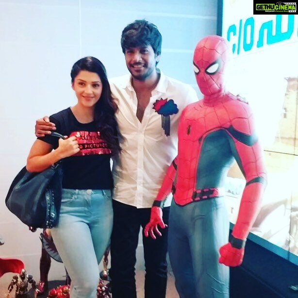 Sundeep Kishan Instagram - #Spiderman tho #Surya ;) @mehreenpirzadaa #CareofSurya