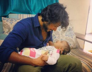 Sundeep Kishan Instagram - Introducing to the world the Cutest/Youngest member of our @venkatadri.talkies family... Our Boss Man @seetharam.y super adorable daughter ❤️