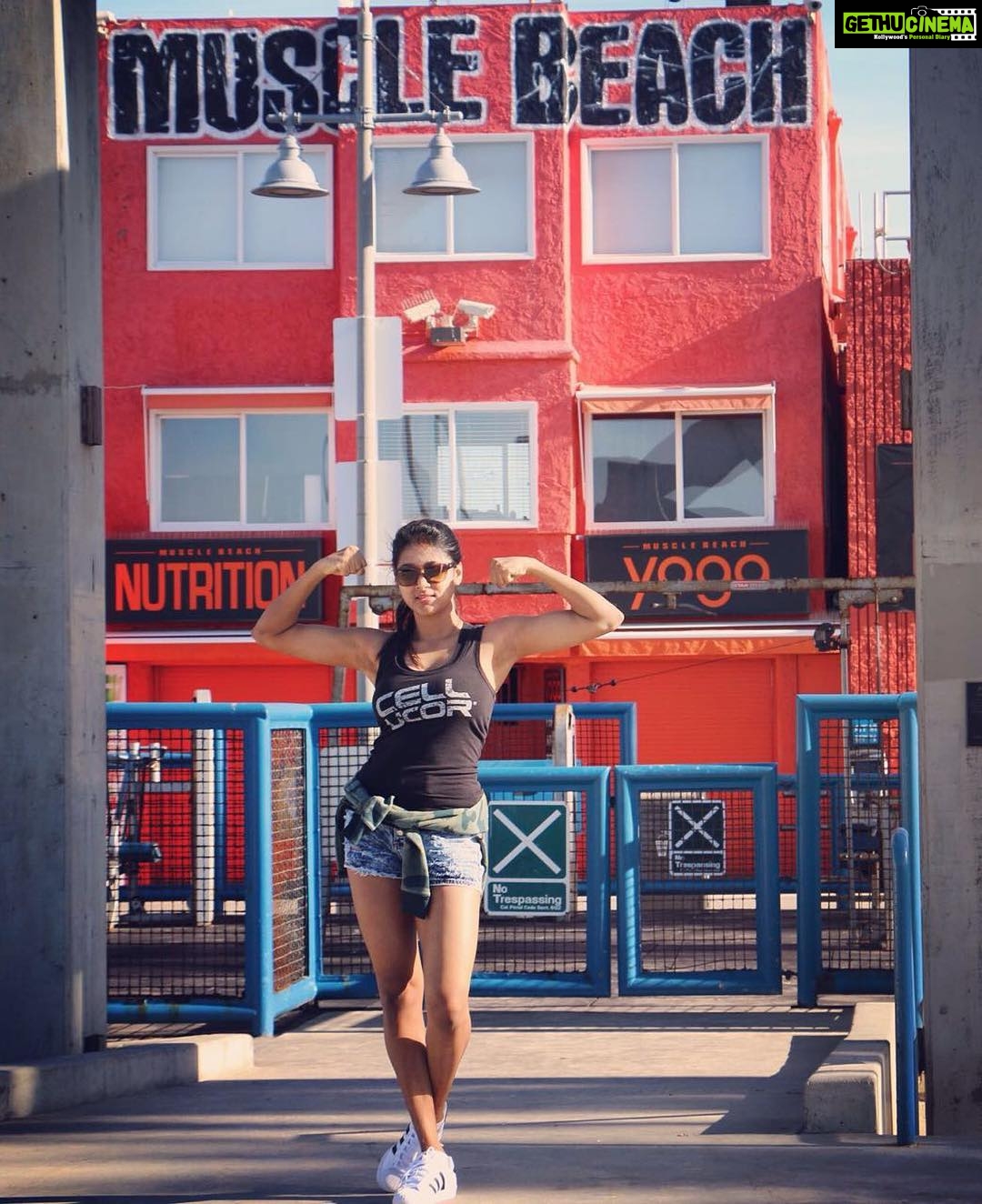 Sushma Raj Instagram - Birth place of physical fitness ♥️#musclebeach #winterfun #motivation Muscle Beach