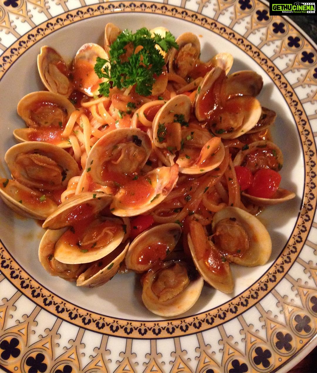 Sushma Raj Instagram - Tried clams for the 1st time 👌🏻 #clampasta