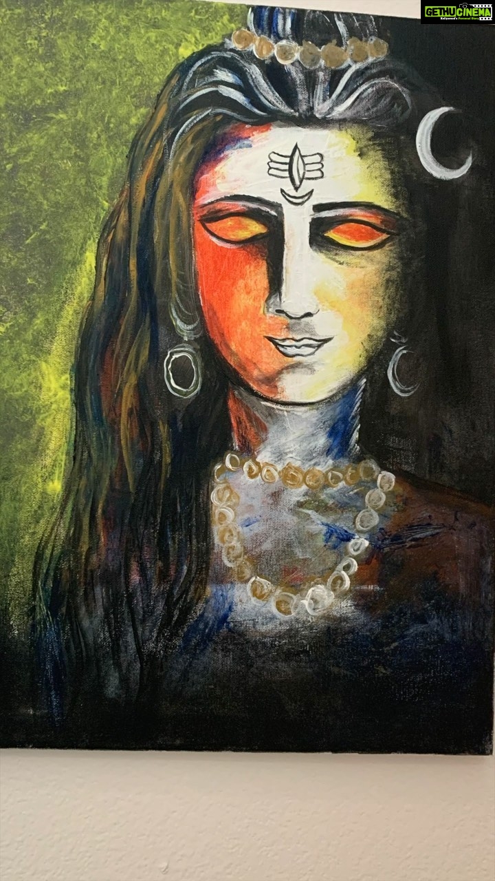 Sushma Raj Instagram - #lordshiva #acrylicpainting #abstractart
