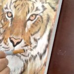 Sushma Raj Instagram - 4 hrs effort in 2 min! 😬#tigerpainting #tiger #tigerart #acrylicpainting 🐯