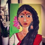 Sushma Raj Instagram – A WOMAN 🌸 , freehand ART!