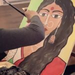 Sushma Raj Instagram – Since y’all liked the previous one, attempted one more today! 🤗  #indian #women #art #painting