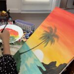 Sushma Raj Instagram – #sunset #painting #islandgirl #nature