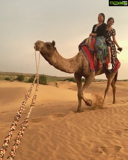 Sushma Raj Instagram - Meet Hrithik Roshan! 🐪 😝😂 #cutest #thardesert #goldenhour Thar Desert