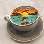 Sushma Raj Instagram – #bruch  #sunsetblvd #coffeeart #colorburstlatte The Butcher, The Baker, The Cappuccino Maker