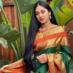 Sushma Raj Instagram – Saree vibes 😁 🌿 #happynewyear #2022