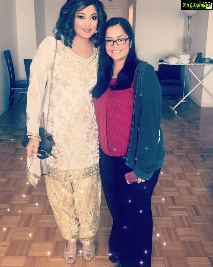Tanushree Dutta Instagram - August 2017 Leaving home for some event I don't remember...My cousin Ruby was here from Canada and we celebrated Ishitas birthday at cheesecake factory later in the eve!! #funtimes