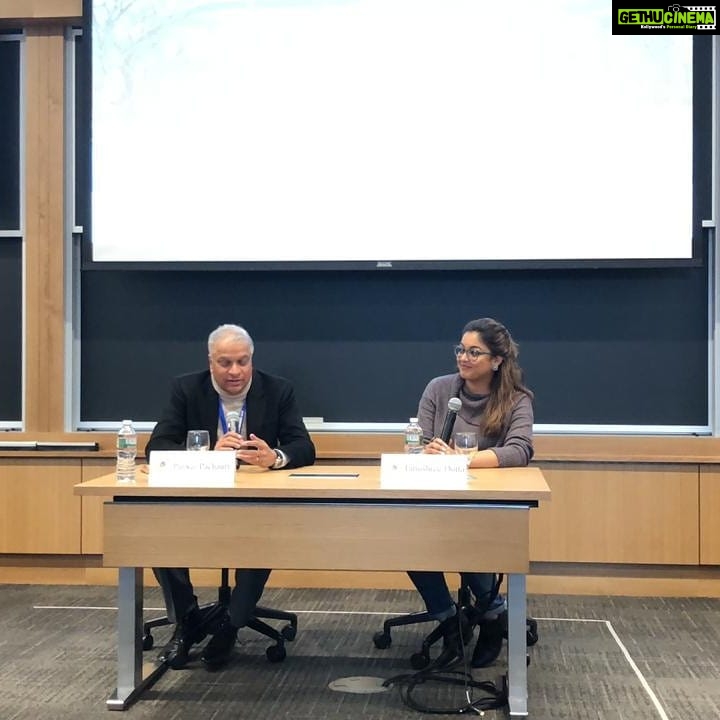 Tanushree Dutta Instagram - Conversation at Harvard!!