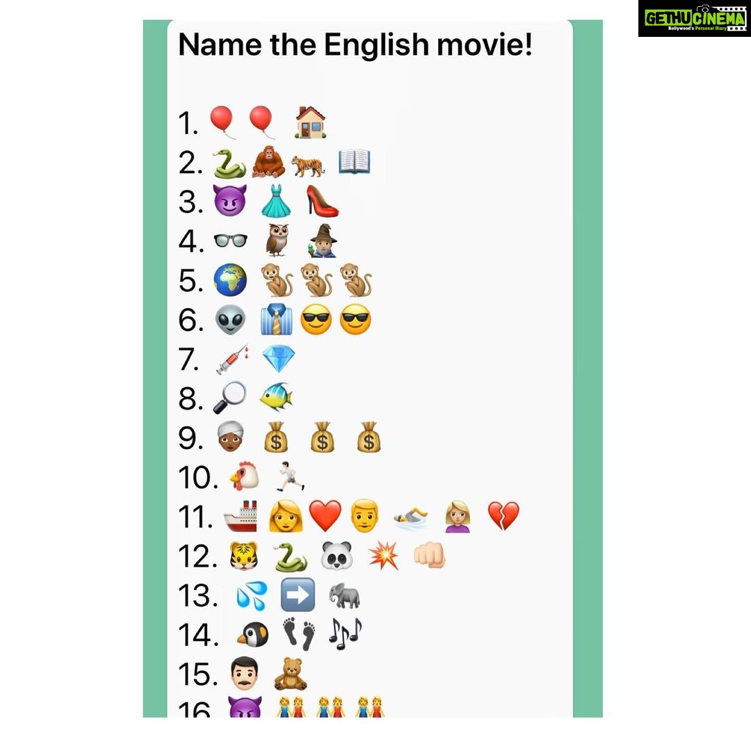 Udita Goswami Instagram - Ok letโs see who all can get all the 30 movies right. Challenge! ๐๐ฝ #homequarantine #homequarantinequiz