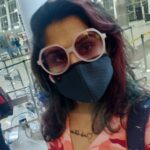 Vanitha Vijayakumar Instagram - First flight...air travel post covid ...raipur chattisgarh..tamil function