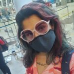 Vanitha Vijayakumar Instagram – First flight…air travel post covid …raipur chattisgarh..tamil function