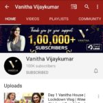 Vanitha Vijayakumar Instagram – No words to describe your love and support… within 10 days… YouTube silver play button…..u r more than family…nandrigal Kodi..