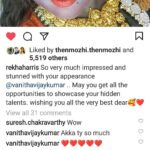 Vanitha Vijayakumar Instagram – @rekhaharris ❤️❤️❤️❤️