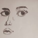 Vanitha Vijayakumar Instagram - A quick pen sketch by my jovika..#proudmom @jovika_vijaykumar