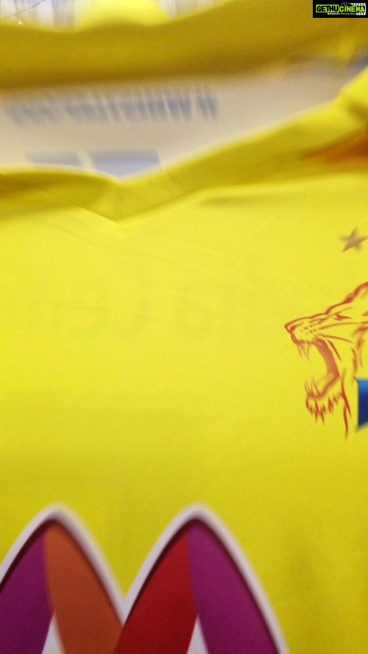 Varalaxmi Sarathkumar Instagram - My first ever reel for my #chennaisuperkings #csk #whistlepodu🦁💛 thank you @chennaiipl for my awesommmmm jersey... #louis