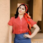 Veena Malik Instagram – #polkadots always my #favorite #colorful #loveforever @mateenshahphotography @tahseenkhanoffical #makeup #styleicon