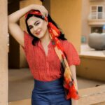 Veena Malik Instagram - #polkadots always my #favorite #colorful #loveforever @mateenshahphotography @tahseenkhanoffical #makeup #styleicon