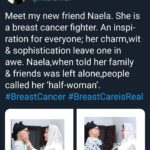 Veena Malik Instagram - Meet my new friend Naela. She is a breast cancer fighter. An inspiration for everyone; her charm, wit and sophistication leave one in awe. Naela, when told her family and friends was left alone, people called her ‘half-woman’. She was abandoned by the closed ones as some thought that meeting her will give them cancer. My friend didn’t back down, didn’t let herself scattered. No words can sum up her how AMAZING she is. Naela is not alone. There are many women like her, present among us who are fighting breast cancer single minute of their lives. They are one of us. They are our mothers, sisters, daughters and friends. Lets not leave them alone!! Let’s support them and stand shoulder to shoulder with them. #BreastCancer #BreastCancerAwareness #BreastcareisReal #VeenaMalik