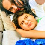 Veena Malik Instagram - Children are not a distraction from more important work. They are the most important work. Having some fun time with Bam Bam! #VeenaMalik #VeenaMalikKids Karachi, Pakistan