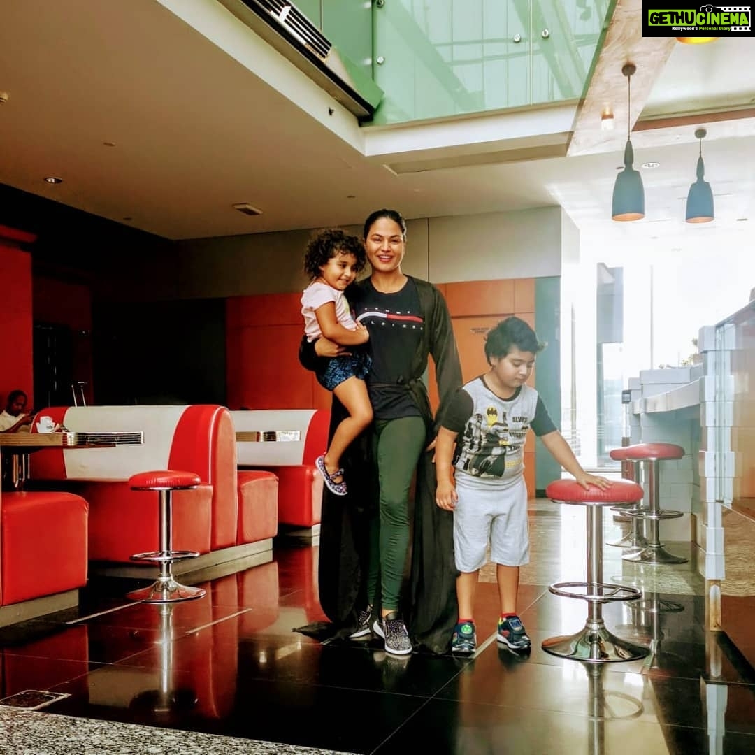 Veena Malik Instagram - Motherhood is messy, and challenging, and crazy, and sleepless, and giving, and still unbelievably beautiful. #VeenaMalik #VeenaMalikKids
