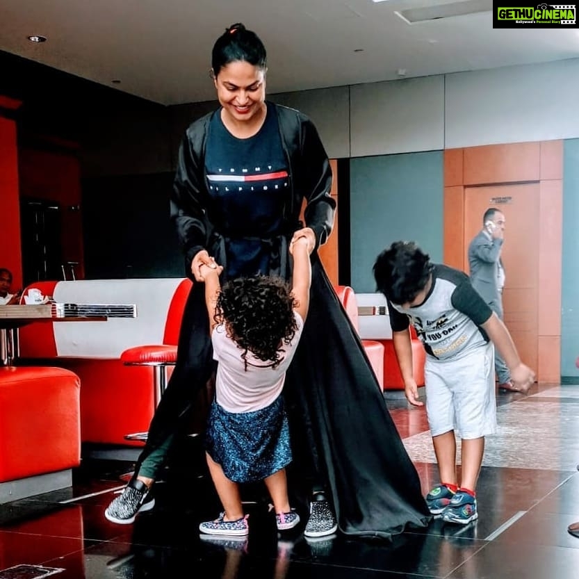 Veena Malik Instagram - Motherhood is messy, and challenging, and crazy, and sleepless, and giving, and still unbelievably beautiful. #VeenaMalik #VeenaMalikKids