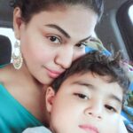 Veena Malik Instagram – With my buddy.  My son @iabramkhan 😍 Dubai, United Arab Emirates