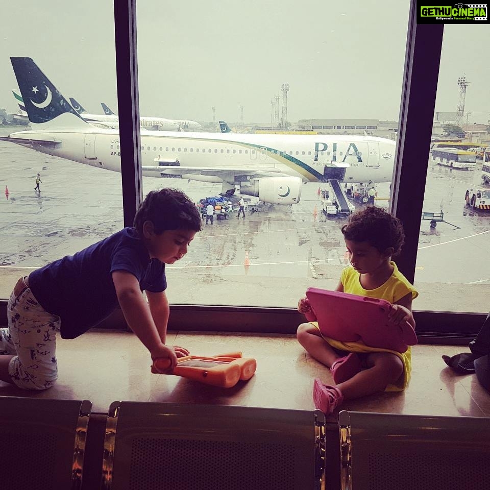 Veena Malik Instagram - Abram &Ammal Traveling with papa @asadbashirr .... Mommy gonna miss You so muchπππππ