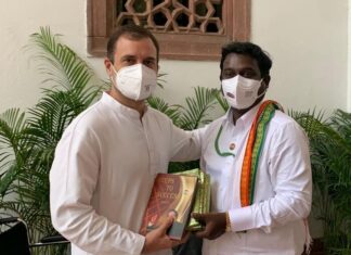 Vijay Vasanth Instagram - தலைவருடன் முதல் நாள் பாராளுமன்றத்தில். First day in Parliament with leader @rahulgandhi