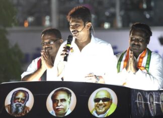 Vijay Vasanth Instagram - நன்றி திரு உதயநிதி ஸ்டாலின். உங்கள் பிரச்சாரம் காங்கிரஸ் திமுக தொண்டர்களை உற்சாகப்படுத்தி மக்களை நமது கூட்டணிக்கு வோட்டளிக்க ஊக்குவிக்கும். வெற்றி நமதே. #NammaVijayVasanth