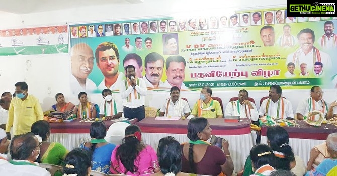 Vijay Vasanth Instagram - இன்று திருநெல்வேலியில் புதிதாக நியமிக்கப்பட்டுள்ள கிழக்கு மாவட்ட தலைவர் கே.பி.கே.ஜெயக்குமார் பதவி ஏற்பு விழா நடைபெற்ற நிகழ்ச்சியில் கலந்துகொண்டேன். முன்னாள் மத்திய அமைச்சர் தனுஷ்கோடி ஆதித்தன், எஸ். எஸ். ராமசுப்பு, , எம். எஸ். காமராஜ், மாநகர தலைவர் கே. சங்கரபாண்டியன், மேற்கு மாவட்ட தலைவர் எஸ். பழனிநாடார் உட்பட காங்கிரஸ் நிர்வாகிகளும் தொண்டர்களும் கலந்து கொண்டு வாழ்த்து தெரிவித்தனர்.