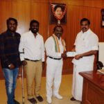 Vijay Vasanth Instagram – ‪Met our Chief Minister to donate a sum of Rs.25,00,000 on behalf of @vasanthandco_in for the victims of #gajacyclone #GajaReliefFund  @vinoth3335 @VasanthTv_India @AICCMedia @INCIndia @INCTamilNadu @RahulGandhi ‬ Chennai, India