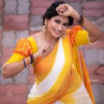 Vijayalakshmi Instagram - I’m a sun lover. A sunflower 🌻 . . Outfit : @annamstudio Designed and Styled by: @pradeepkumar0606 Assist : @jai_joseph_69 Shot by: @pictures_by_dhinesh_siva @studio_d_weddings MUA: @rinkymakeup_artist Hairstylist: @kalps_makeover_artist
