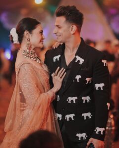Yuvika Chaudhary Instagram - Clicked by @deepikasdeepclicks Make up @jasaddy Outfit- @poshak_chandigarh
Jewellery- @kundanjewellers.official
Styled by- @junejasanchi #yuvikachaudhary  #princenarula  #privika❤️ Outfit- @aniket.juneja
Styled by- @junejasanchi.  @lashout_by_nehamehvish