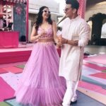 Yuvika Chaudhary Instagram - ##zindigi @yuvikachaudhary @itsafsanakhan @preetsingh.bhullar @timesmusichub Prince Outfit from @studiopriveofficial Styled by- @junejasanchi Styled by- @junejasanchi