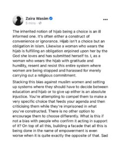 Zaira Wasim Instagram - 