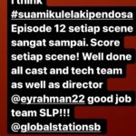 Aaron Aziz Instagram – Am so proud for all the cast of #suamikulelakipendosa Episode 12 ni. Memang korang semua score dan score terus!!! Really really wanna congratulate @shimaanuar @gambitsaifullah @sophiekoshka @aleza_shadan @theonlyfauzinawawi @thehafeezmikail @ungkuhariz @mariafarida @maisarasufia @eyrahman22 @aliaramly @zaitonmj @globalstationsb @dramasangat @ctjasmina @umienadzimah