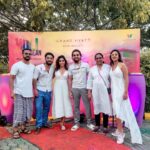 Amala Paul Instagram - It was a very happy Holi. All my lovelies in one place. ❤️💜💙🧡 #Holi #HappyHoli #mytribe #myvibe #family #fam #colours #party #kochi Grand Hyatt Kochi Bolgatty