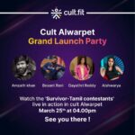 Amzath Khan Instagram - Spreading fitness as a way of life . @cultfitofficial comes to Alwarpet , chennai. Happy to be a part of the launch and be a part of cult :) Launch date : March 25th ' 4pm onwards. Thank you @rajalingam.rathinam sir for inviting us :) Lets talk fitness guys @gayathrireddyofficial @aishwarya.krish @besant_ravi #cultalwarpet #iamcultalwarpet Chennai, India