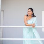 Anasuya Bharadwaj Instagram - Did I just Blue you away 🌊 ?? For #Jabardast #tonyt Outfit & Styling @gaurinaidu 🦋