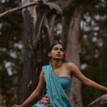 Anjali Patil Instagram - On the very early morning we all walked inside the forest. I slowly transformed, navigating through thorns and whispering with the trees, sky and birds while @aishwaryashok captured magic in each frame. For me, Van Gogh / Irusaayi / Vaanvil are fragile and strong, real and magical, fire and water at the same time! @kuthiraivaalthefilm is running in theatres with overwhelming reviews from the critics and audience. Forever grateful for this magical moment! @yaazhifilms @kuthiraivaalthefilm Ideated by : @aishwaryashok Costume Design : Datcha dayal Styling: @binita_ramanathan Dop : @haya_dp Yaazhi Team : @aravindnaga.nft @m0shuu @palaniappan_kathir