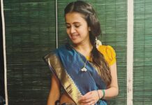 Anjana Rangan Instagram - Karadaiyan nonbu.. 🙏 #madisar #saree #sareelove #karadaiyannombuinmadisar