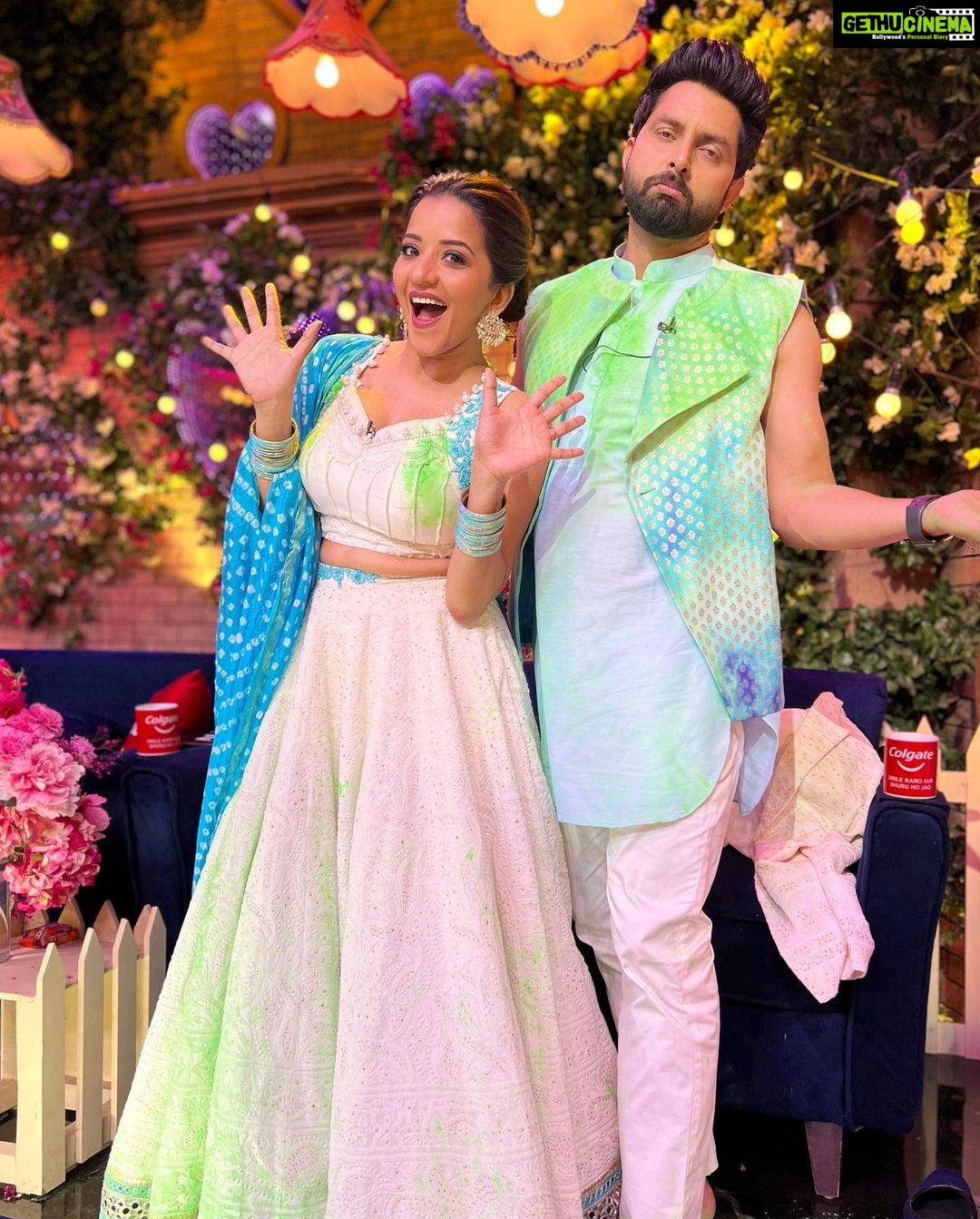 Antara Biswas Instagram - Seems Like @vikrant8235 saying “MUJHE BINA BOLE RANG KYUN LAGA DIYA” … Ya Aaplog Guess Kar Sakte ho ???? #smartjodi #holispecial #monvik #monalisa #vikrant #masti #fun #games #entertainment #alotmore Mua: @sachinmakeupartist1 Hairstyling: @shab_qureshi786 📸: @deepakpathak663